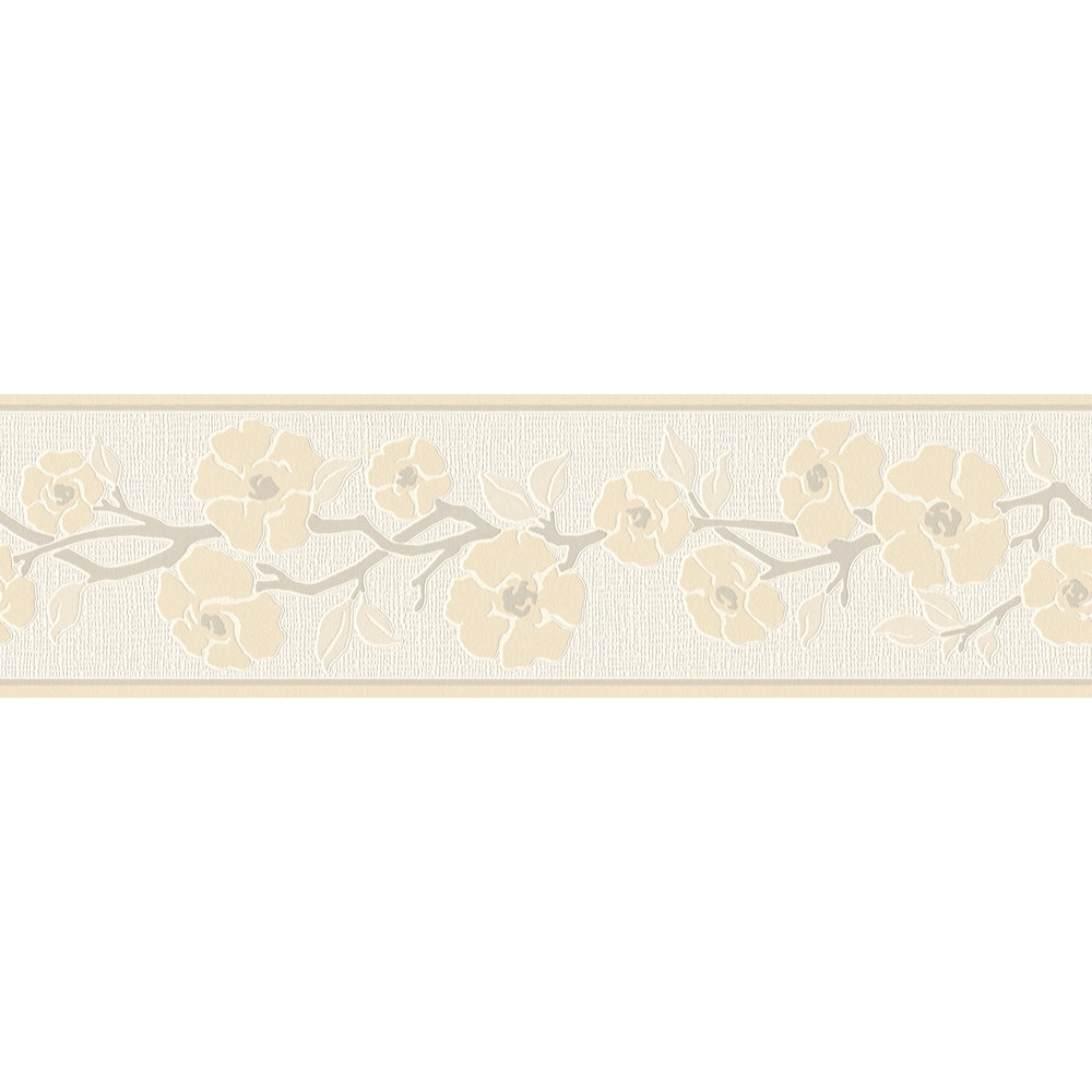 A.S. Creation | Only Borders 11 | 384317 | Vliesbordüre | Blumenoptik | 5.00 x 0.17 m | Beige
