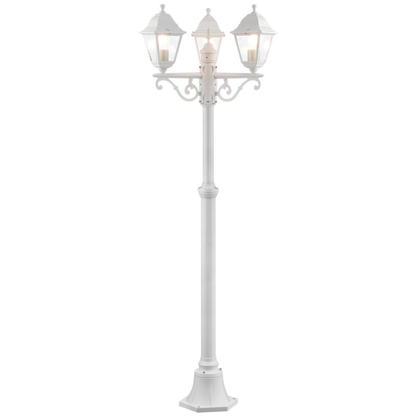 Stehleuchte 187.5 x 57 cm Weiss Glas Stehlampe Klassisch Harmonisch