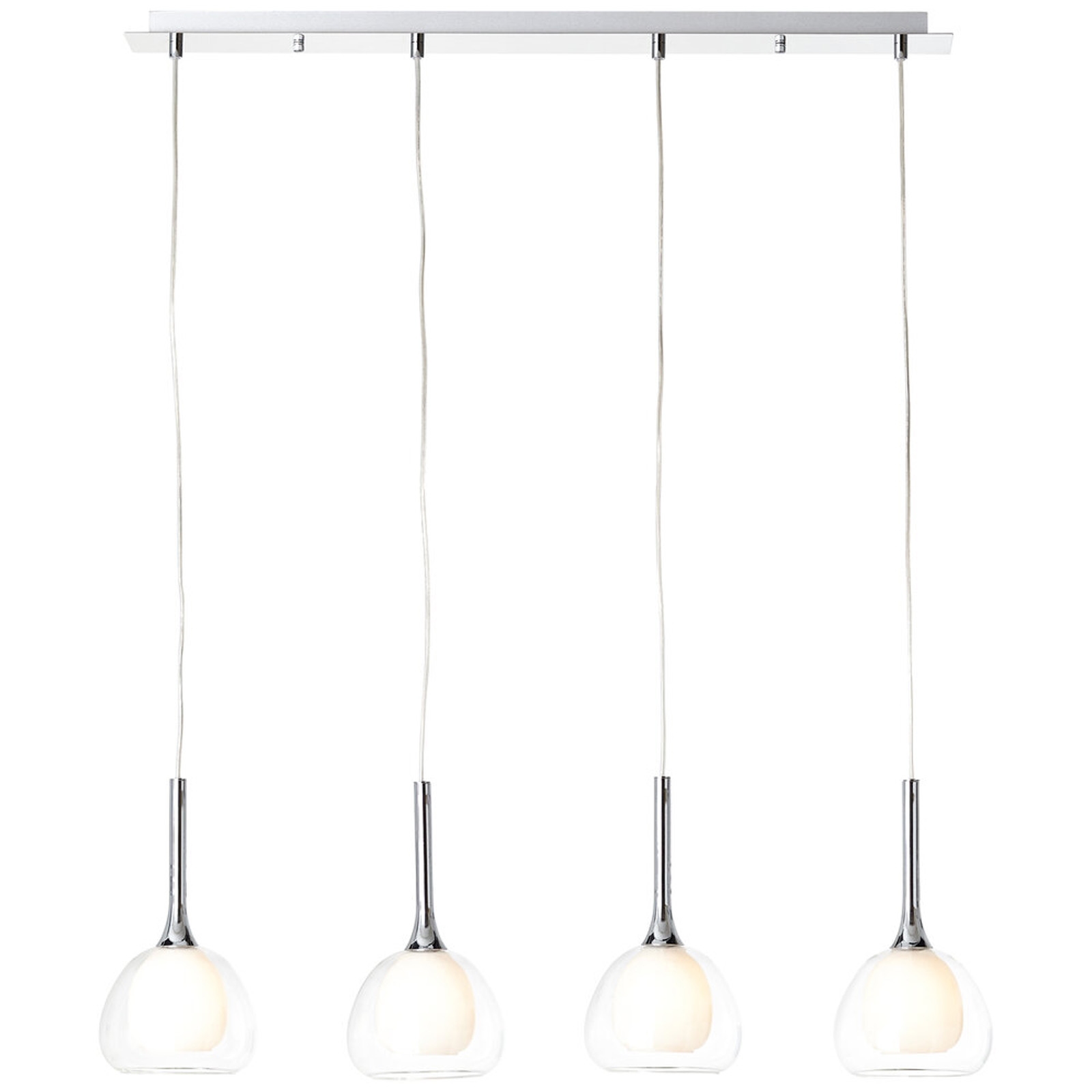 Pendelleuchte 120 x 16 x 91 cm Metallic Glas Pendellampe Kegel Modern Basic Harmonisch