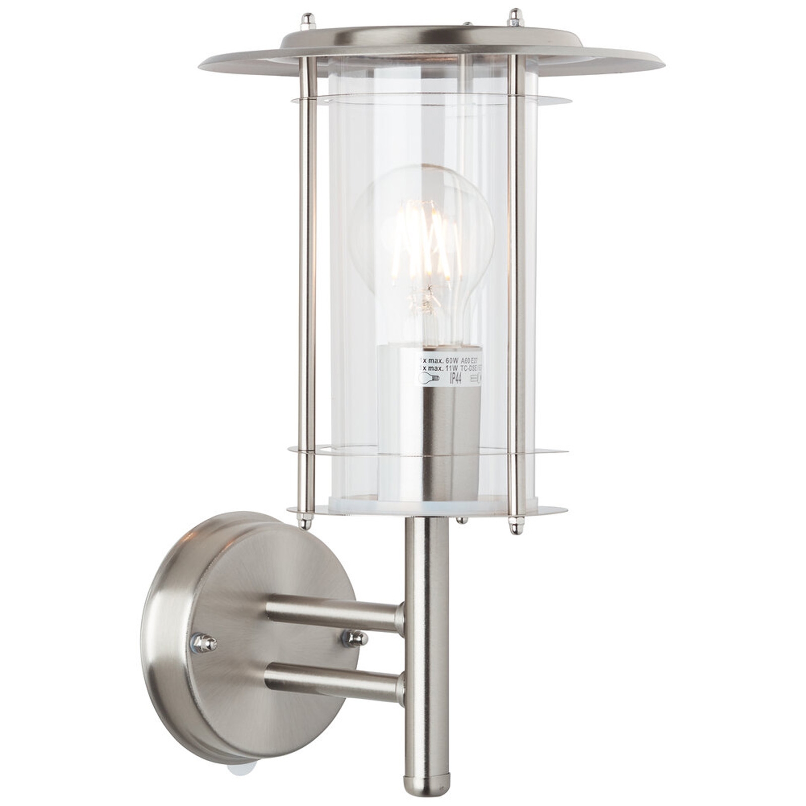 Wandleuchte 32 x 22 x 20 cm Silber Metall Wandlampe Zylindrisch Modern Harmonisch