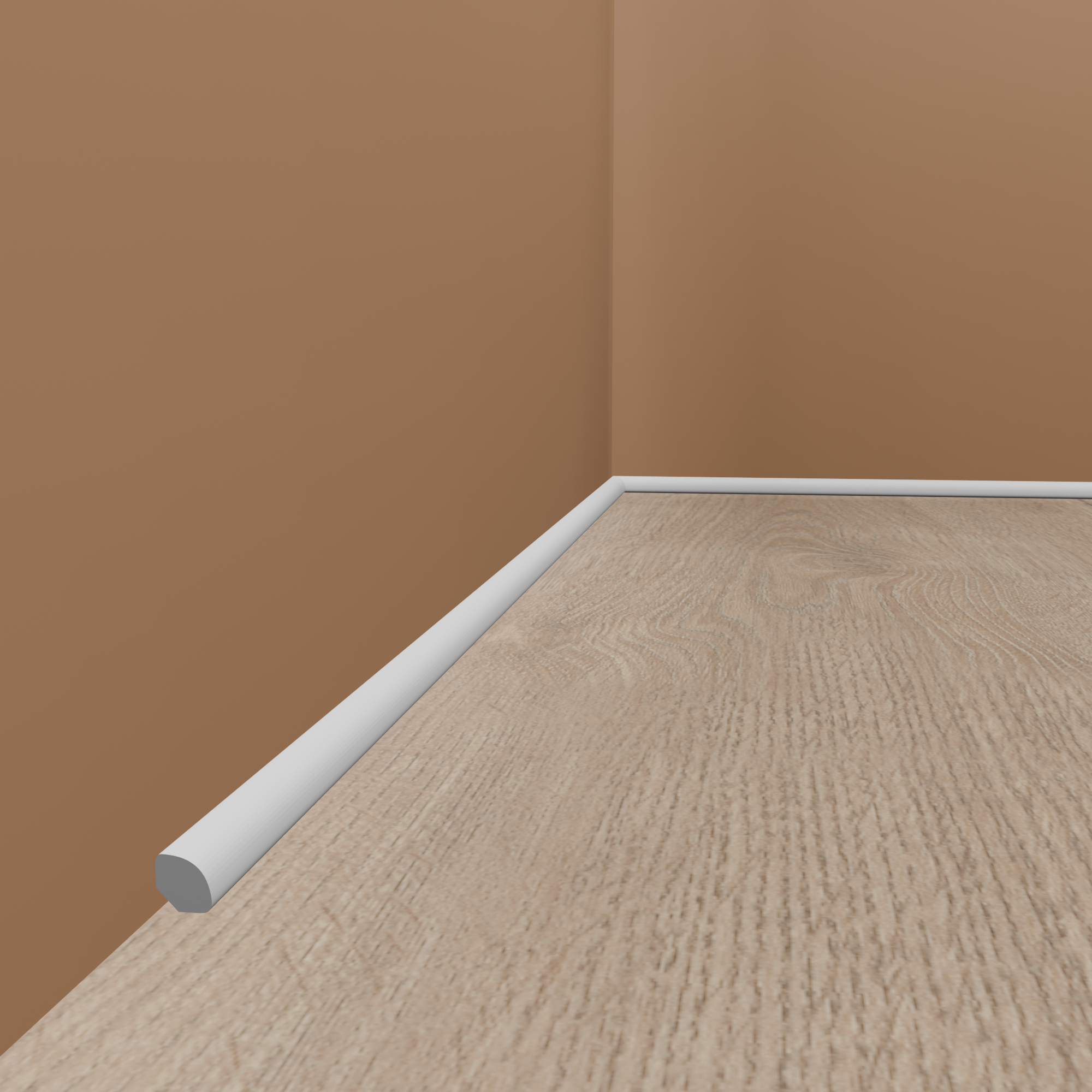 PROVISTON | Sockelleiste "NE235" | 18 x 18 x 2000 mm | Weiß | Fußleiste | Viertelstab | Wohndeko