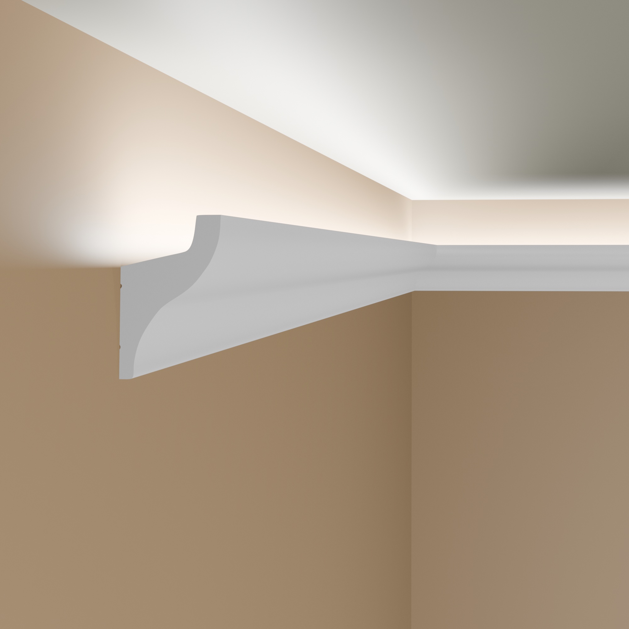 NMC Lichtleiste IL3 WALLSTYL Polystyrol 32.5 x 50 x 2000 mm Weiß Deckenleiste