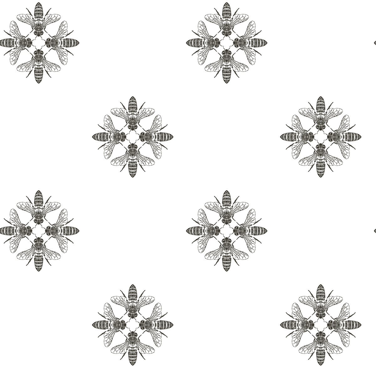 York Wallcoverings | Black and White | ON1643 | Sure Strip tapete | Tiermuster | 0.52 x 10 m