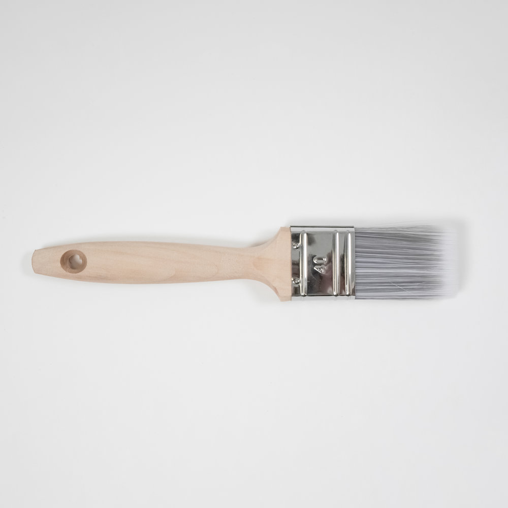 Flachpinsel 40 mm Stärke 9 mm SofTex Mixborste Braun Silber A.S. Creation