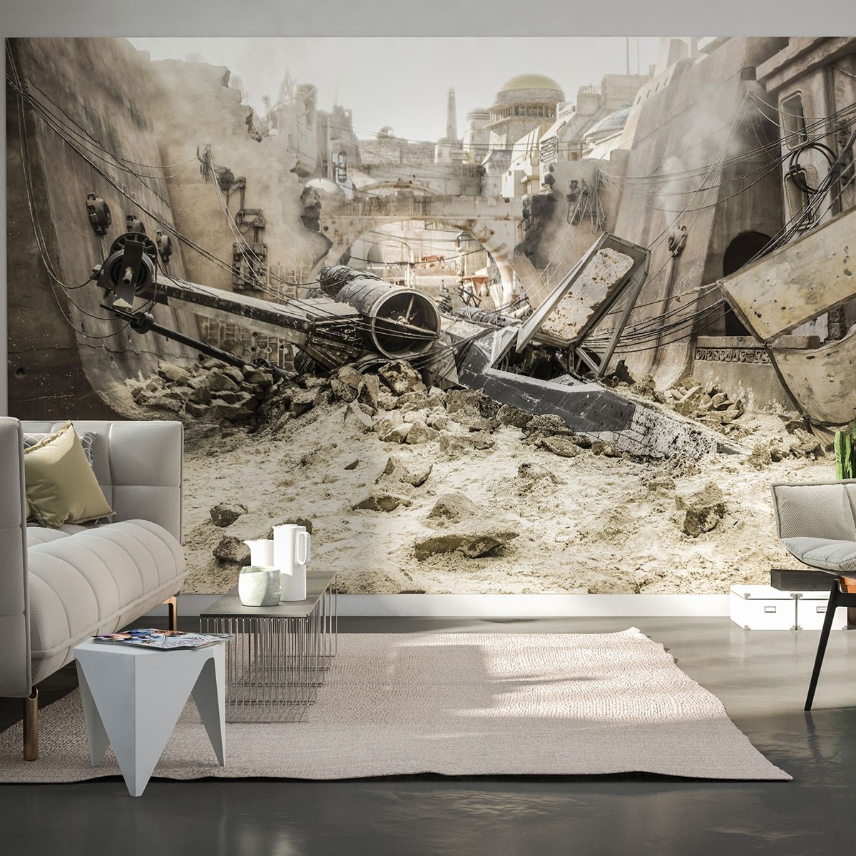 Komar Fototapete Star Wars X-Wing 250 x 400 cm Vlies Fighter Kampf Jedha Raumschiff Rebellenangriff