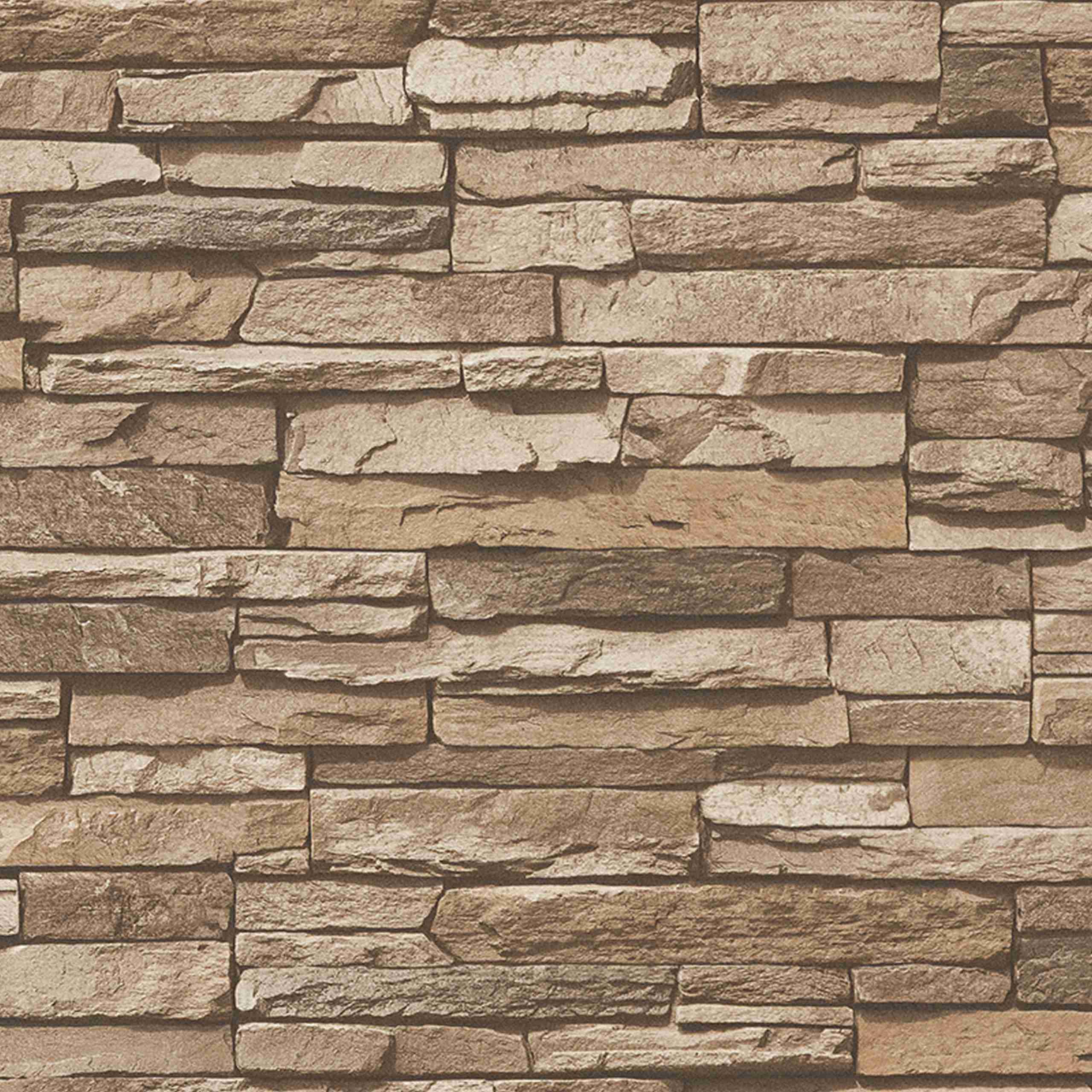 A.S. Creation | Best of Wood'n Stone | 958332 | Vliestapete | Steinoptik | 0.53 x 10.05 m | Beige