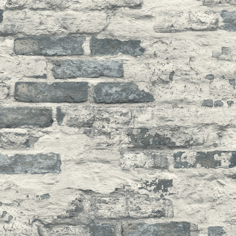 Grandeco | Asperia | A58102 | Vliestapete | Steinoptik | 10.05 x 0.53 m | Grau