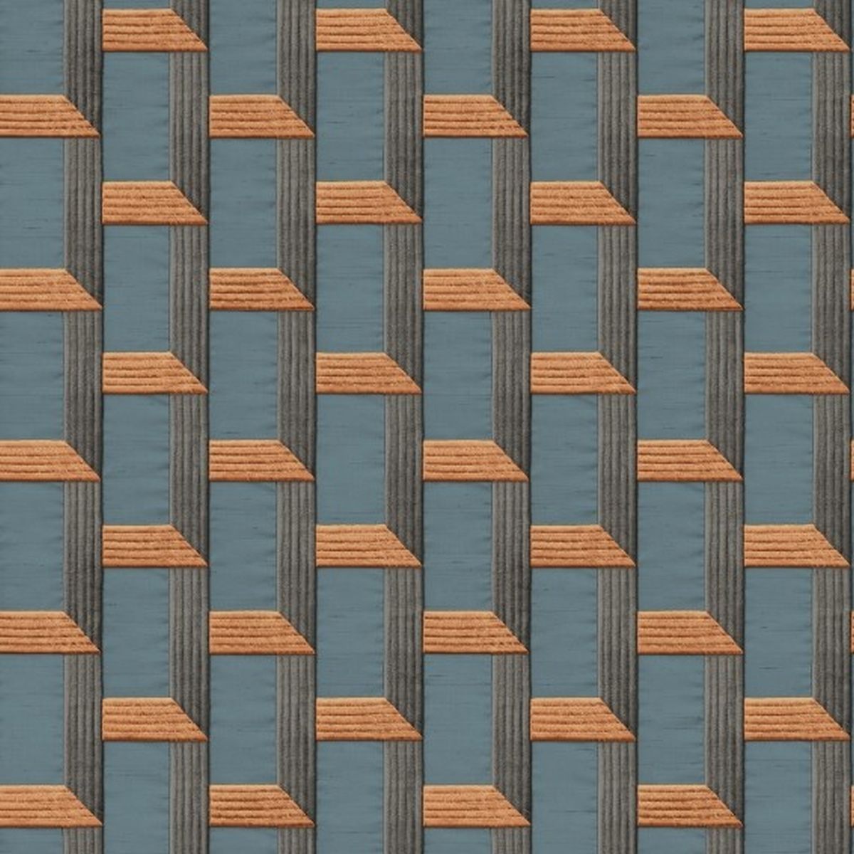 DesignID | Wallstitch | 120076 | Vliestapete | 3D Optik | 0.53 x 10.05 m | Blau