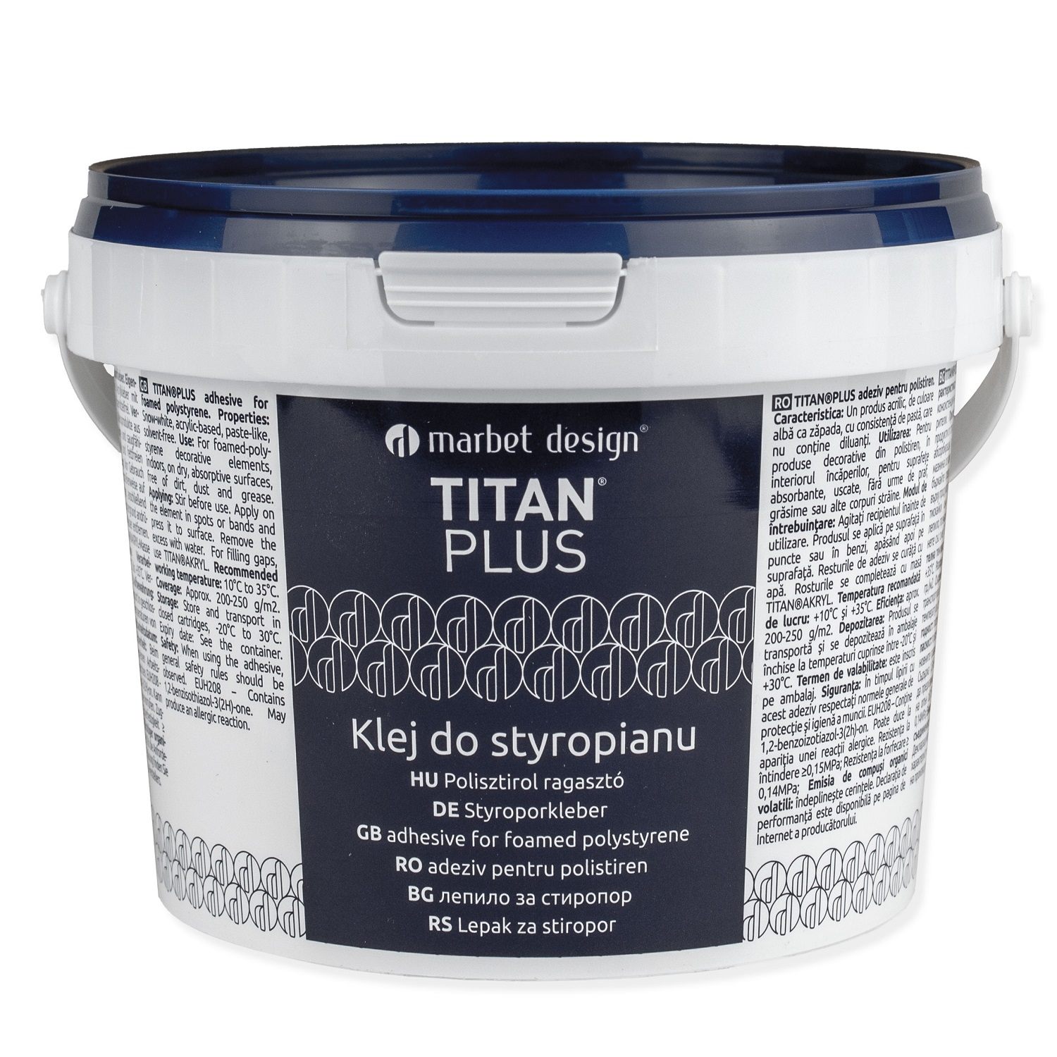 Marbet | Styroporkleber Titan Plus | Eimer | Stuckleisten Kleber | Starker Halt | Für Innenräume