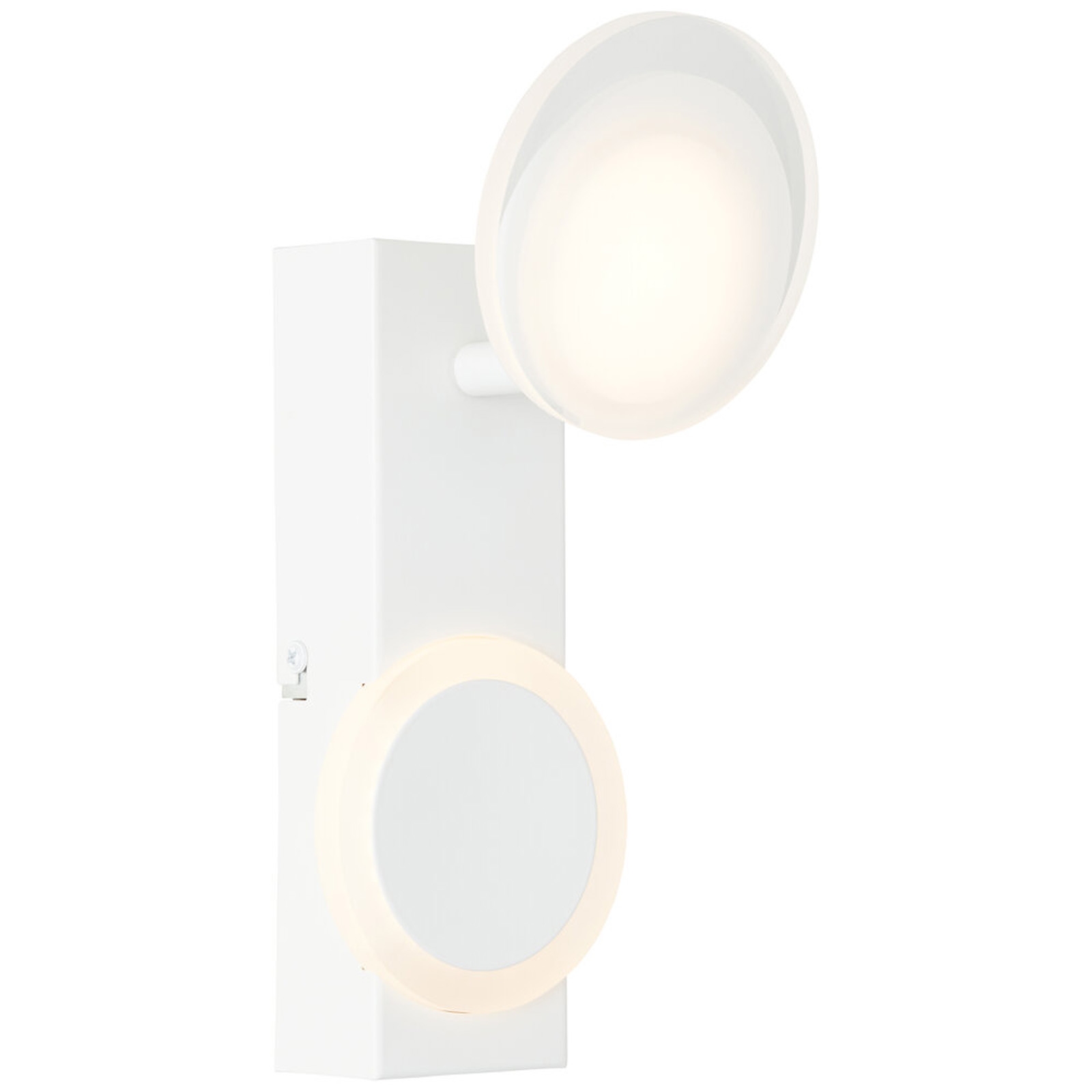 LED Wandleuchte 20 x 16 x 10 cm Weiss Kunststoff Wandlampe Modern Lichtfarbe: Warmweiß Harmonisch