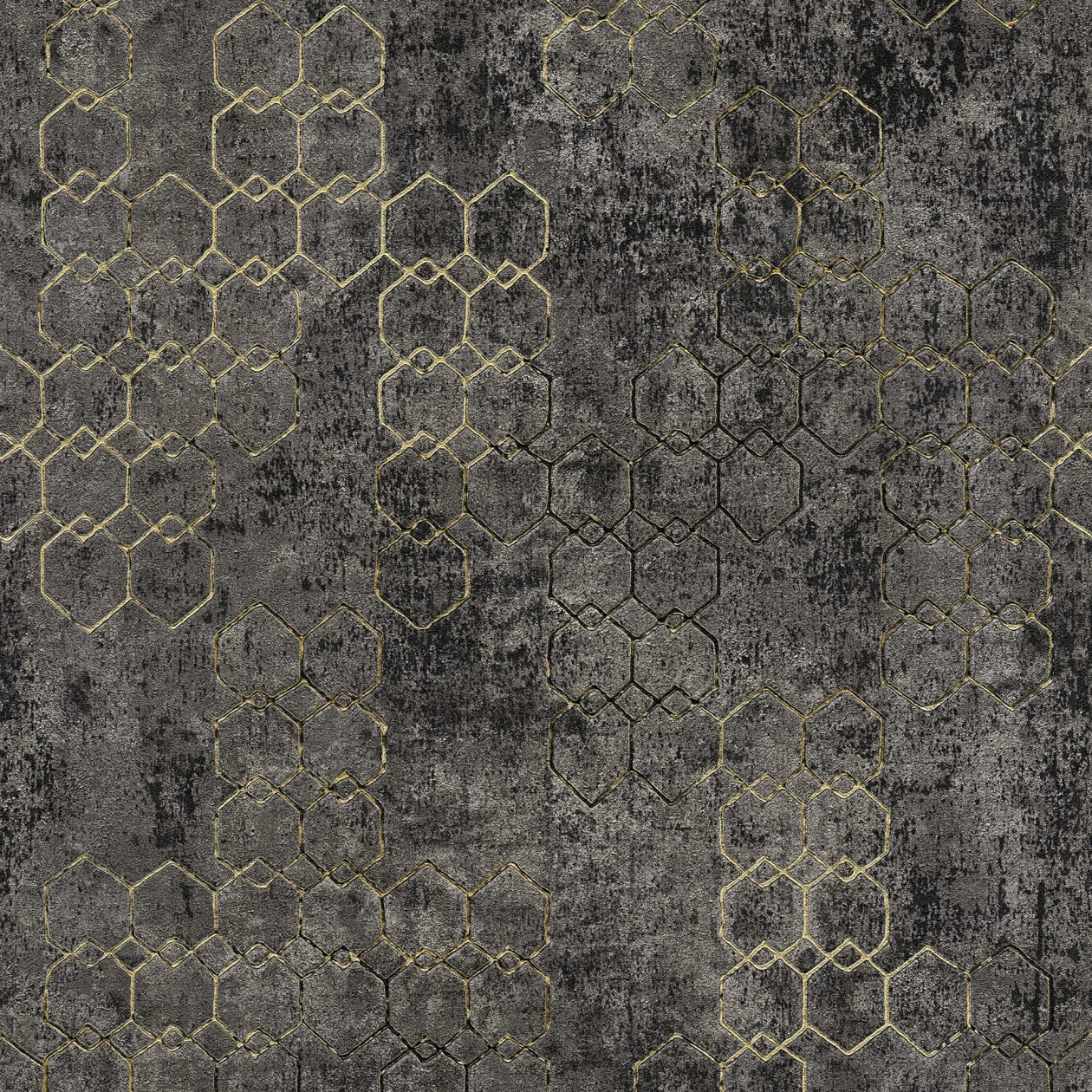 A.S. Creation | New Walls | 374246 | Vliestapete | Vintage | Retro | 0.53 x 10.05 m | Schwarz