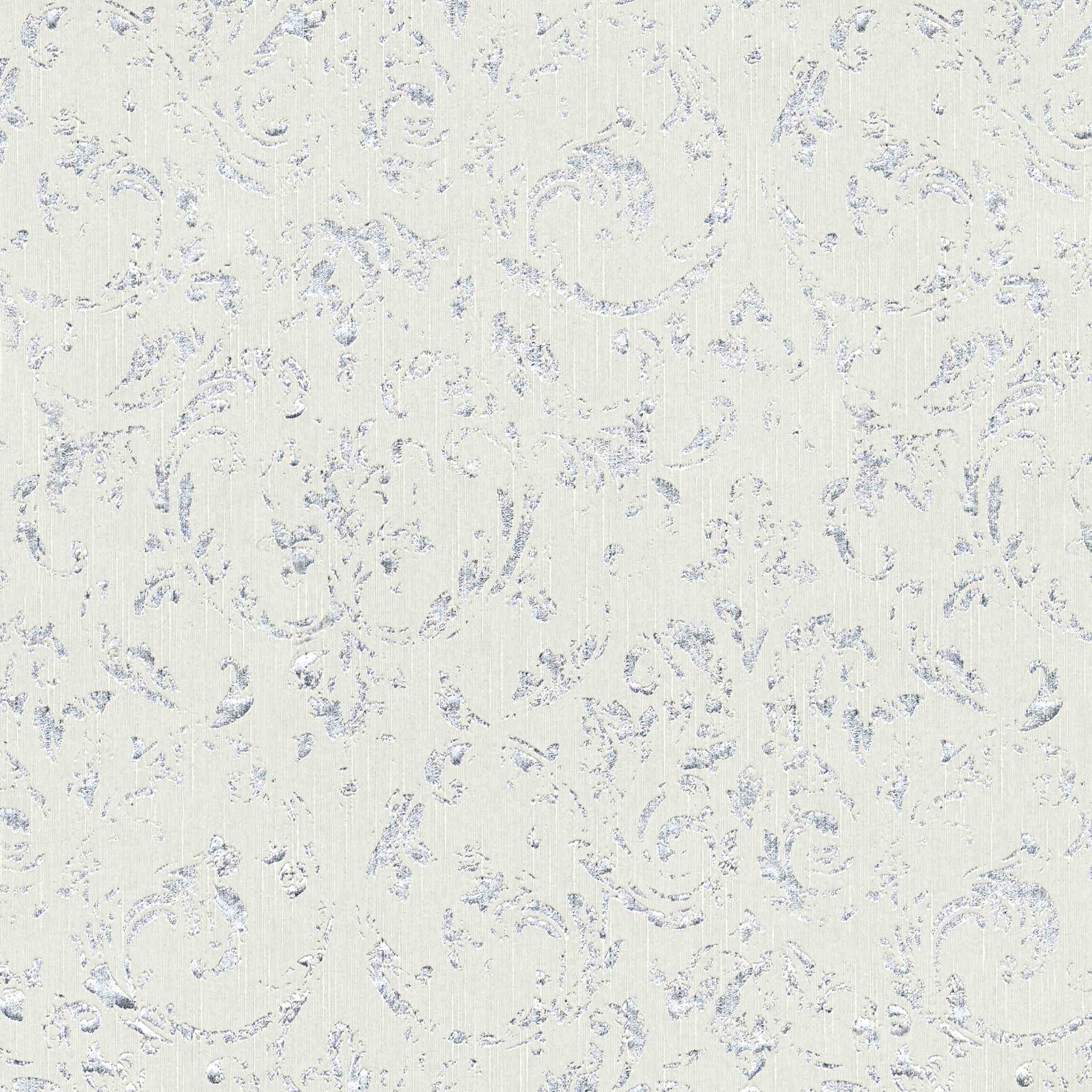 A.S. Creation | Metallic Silk | 306601 | Vliestapete | Barock | 0.53 x 10.05 m | Grau