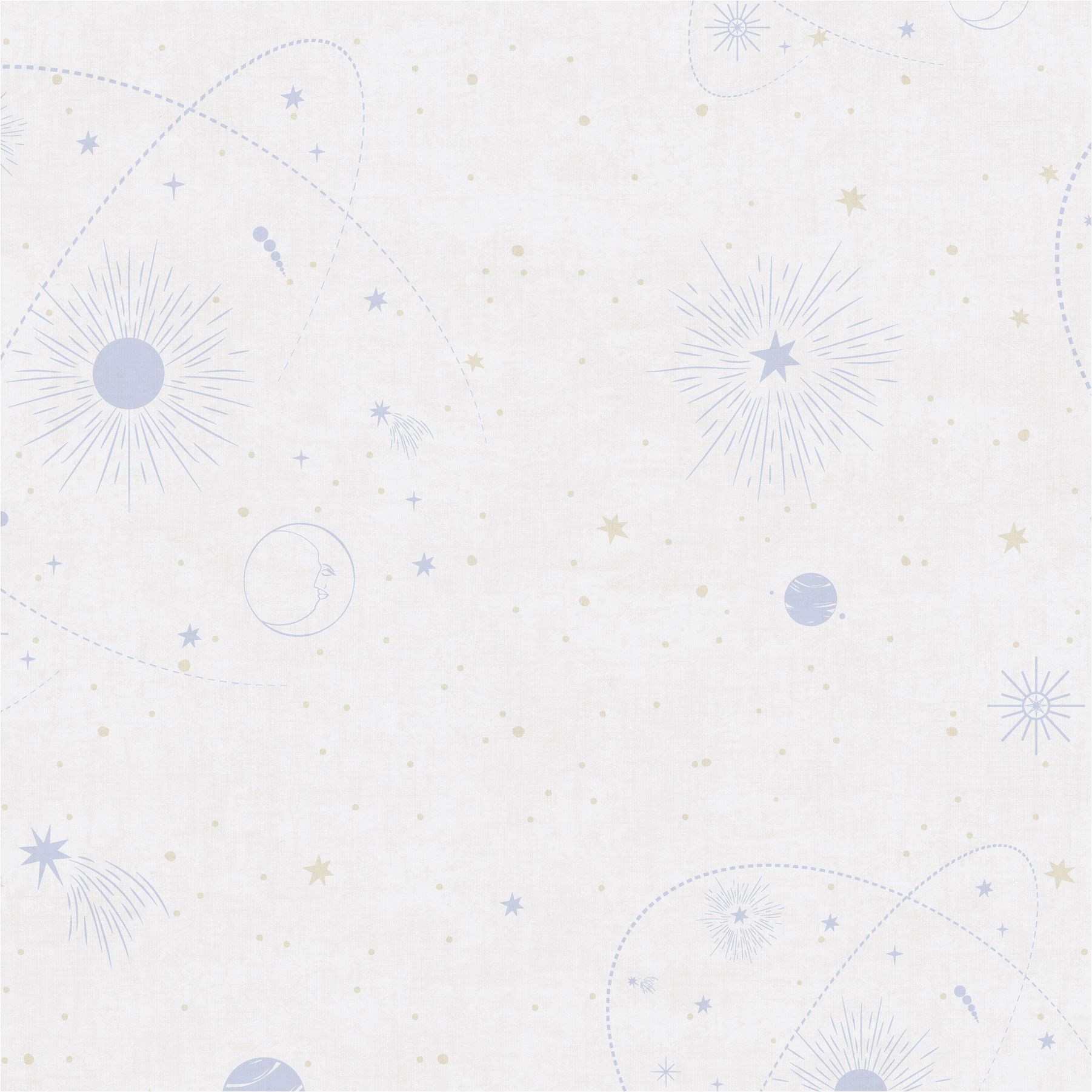 Vliestapete 771311 Beige Blau Muster Motive Tapete Kinderzimmer Lilly & Luis Weltall A.S. Création