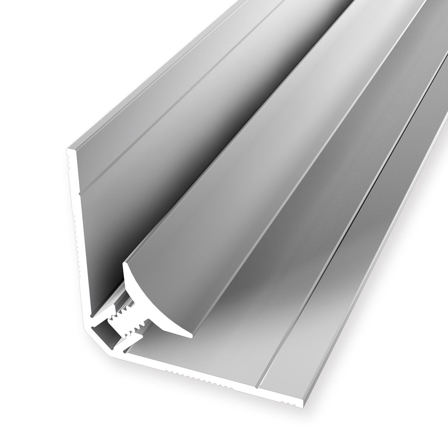 Wandprofil 30 x 30 x 2600 mm Einfasshöhe 3 - 5 mm Aluminium Clip-Innenecke Glatt Küberit