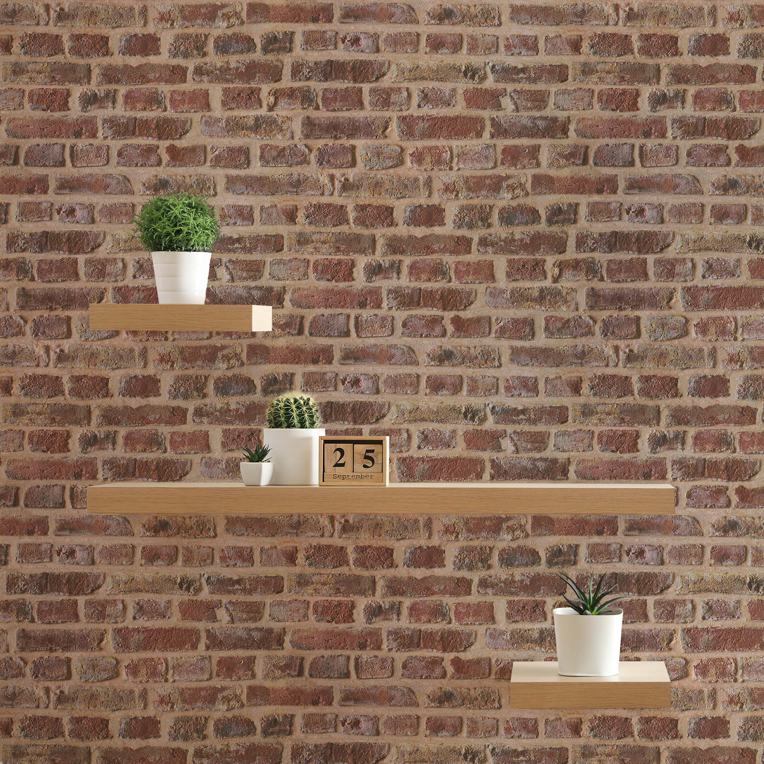 Tapete Steinoptik Dino M1-No.28 Papiertapete Rot Braun Steintapete Modern