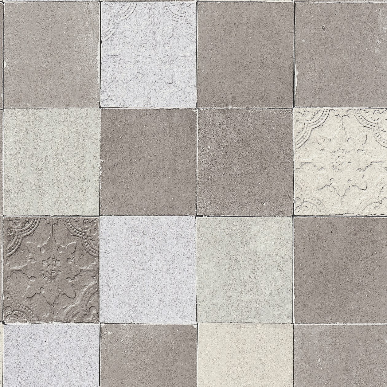 A.S. Creation | New Walls | 374063 | Vliestapete | Vintage | Retro | 0.53 x 10.05 m | Grau