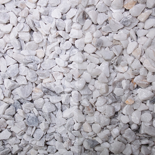 Carrara Marmor Splitt 8-12 mm Edelsplitt Naturstein Carrara Weiß Gartendekoration GSH
