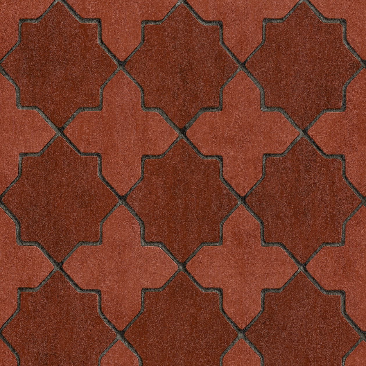 A.S. Creation | New Walls | 374211 | Vliestapete | Vintage | Retro | 0.53 x 10.05 m | Rot