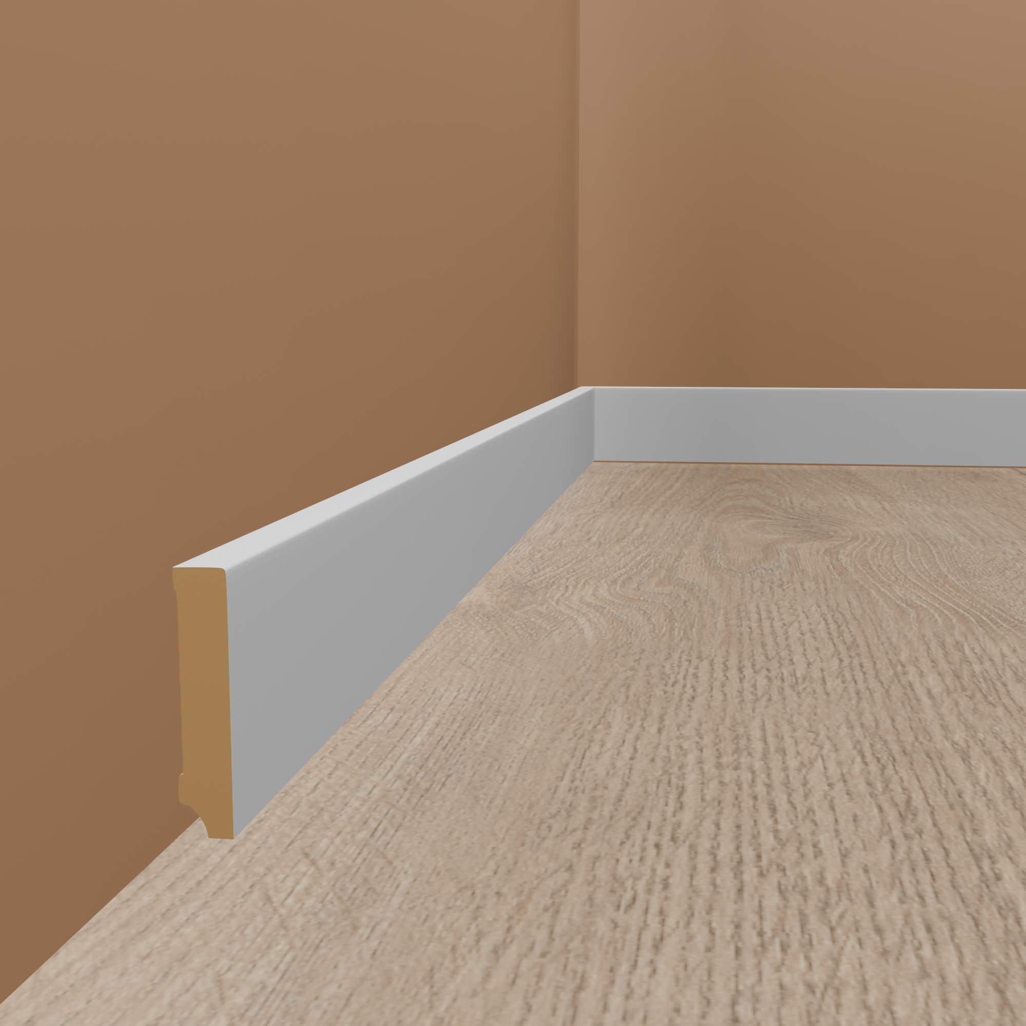 Sockelleiste "Brühl" MDF 19 x 58 x 2500 mm Weiß Modern by PROVISTON