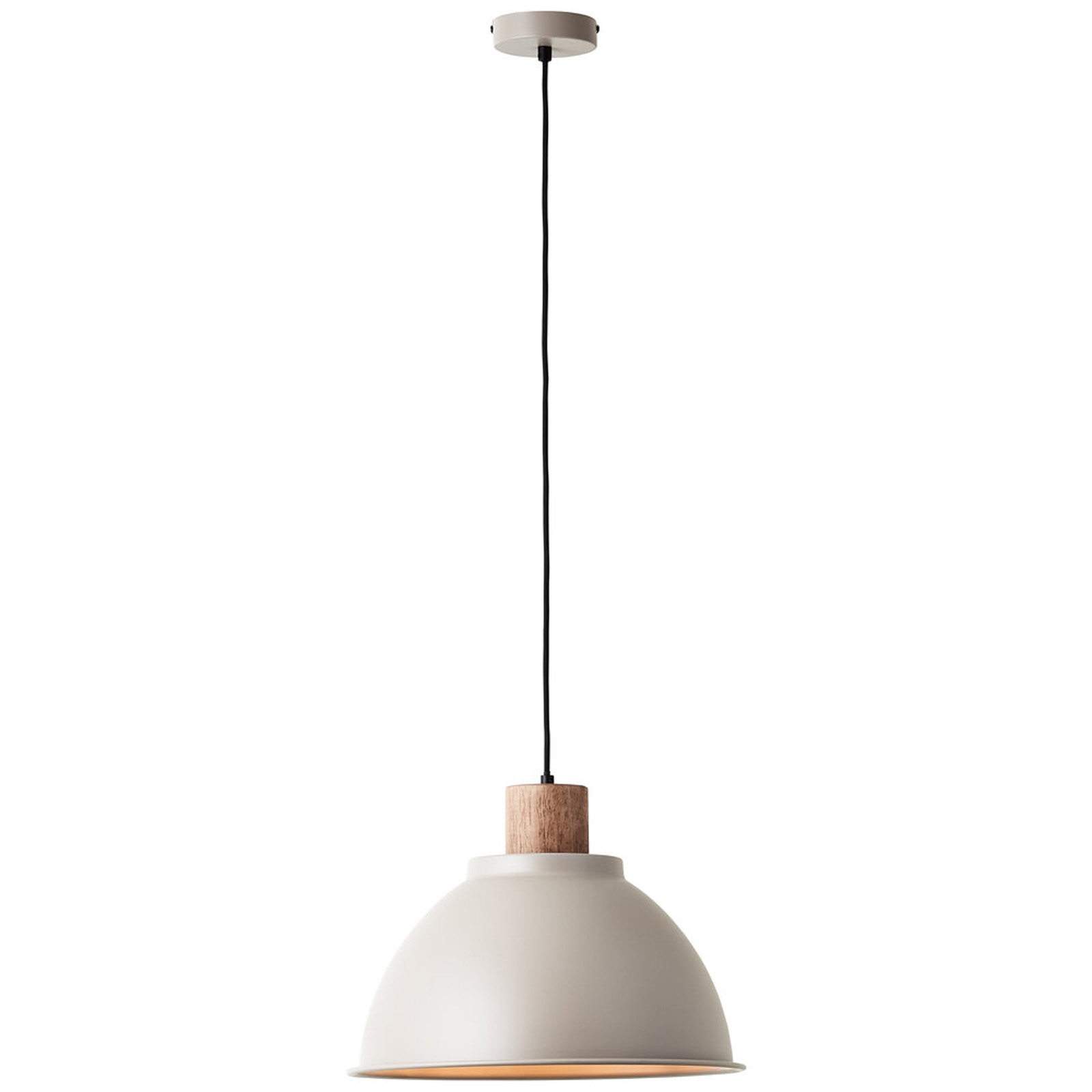 Pendelleuchte 120 x 38 cm Grau Holz Pendellampe Modern Skandi Harmonisch