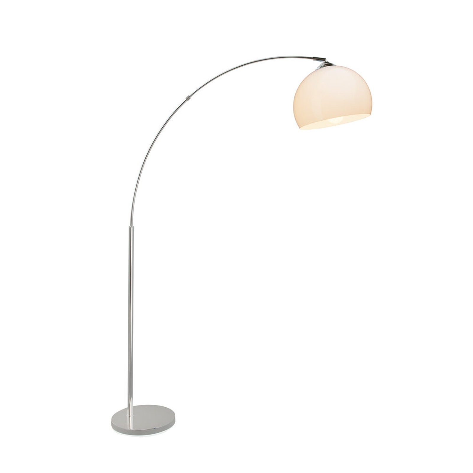 Stehleuchte 166 x 122 x 30 cm Metallic Kunststoff Stehlampe Halbkugel Basic Harmonisch