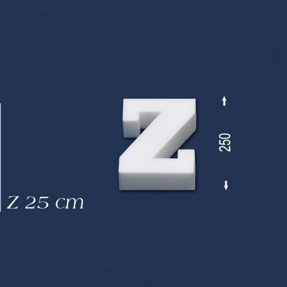 Deko Buchstabe Z 250 mm Styropor Buchstabe 3D Buchstabe Weiß Wiesemann