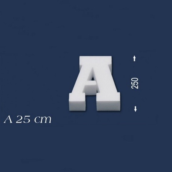 Deko Buchstabe A 250 mm Styropor Buchstabe 3D Buchstabe Weiß Wiesemann