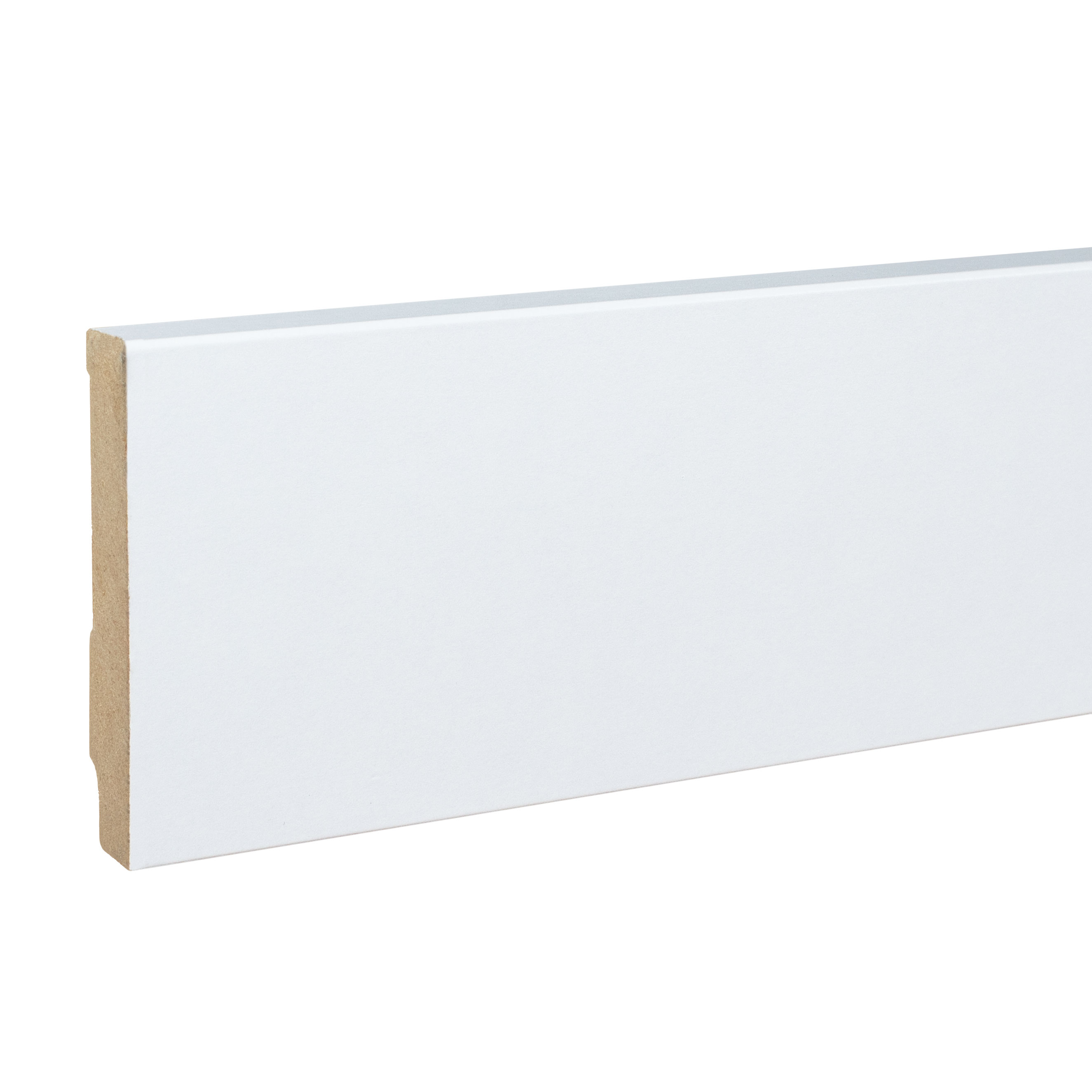 Sockelleiste Trier MDF 13 x 80 x 2500 mm Weiß Fußleiste by PROVISTON