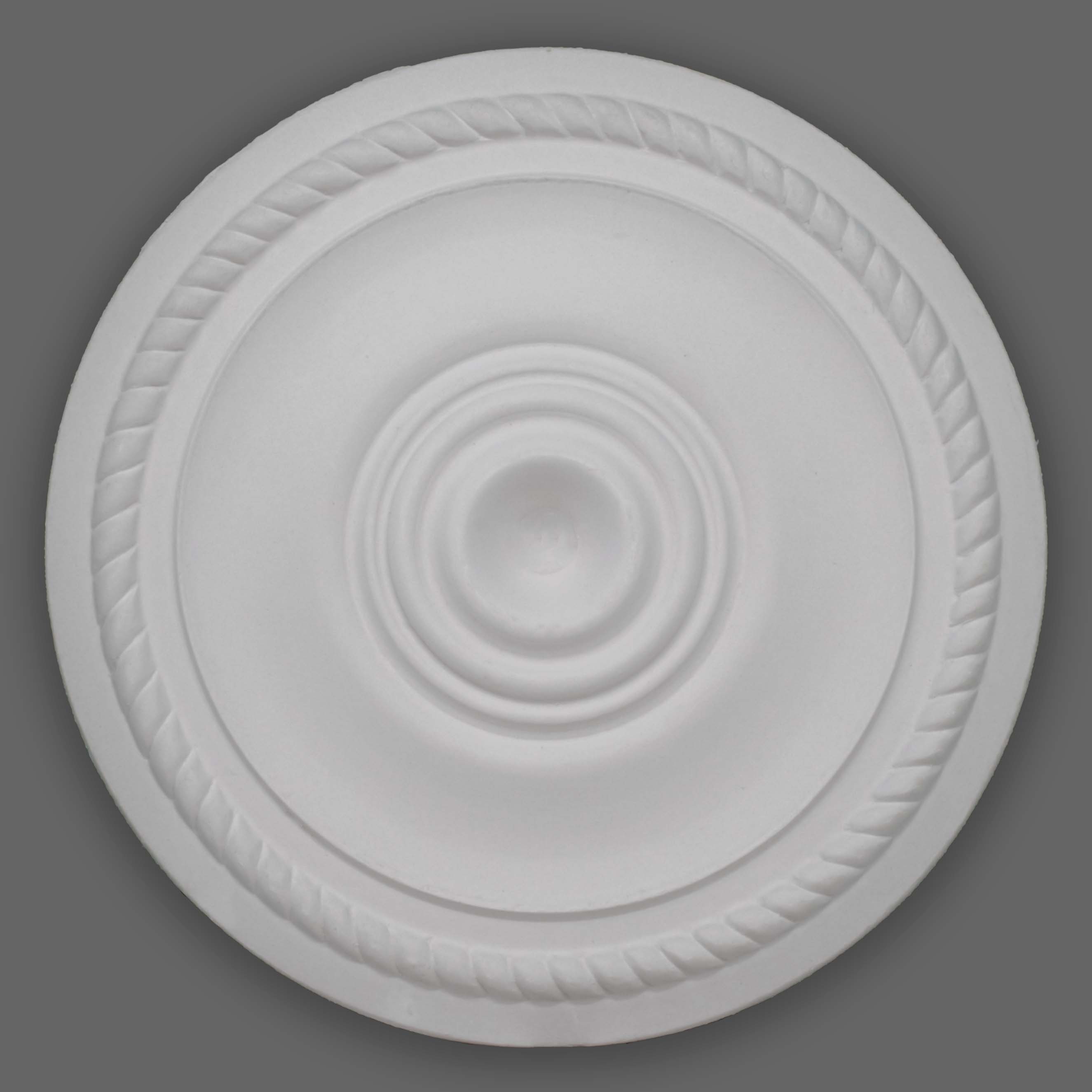 PROVISTON | Gips Rosette Watford | Echter Gipsstuck | Ø31,5cm | Stuckrosette