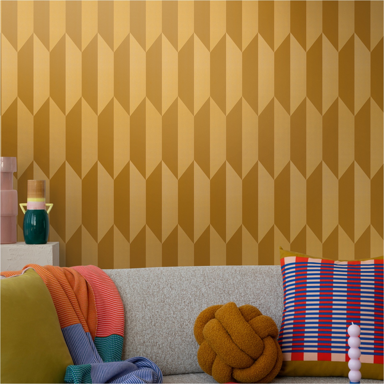 Vliestapete 790866 Gold 3D geometrisch CosmoLiving by Cosmopolitan A.S. Creation