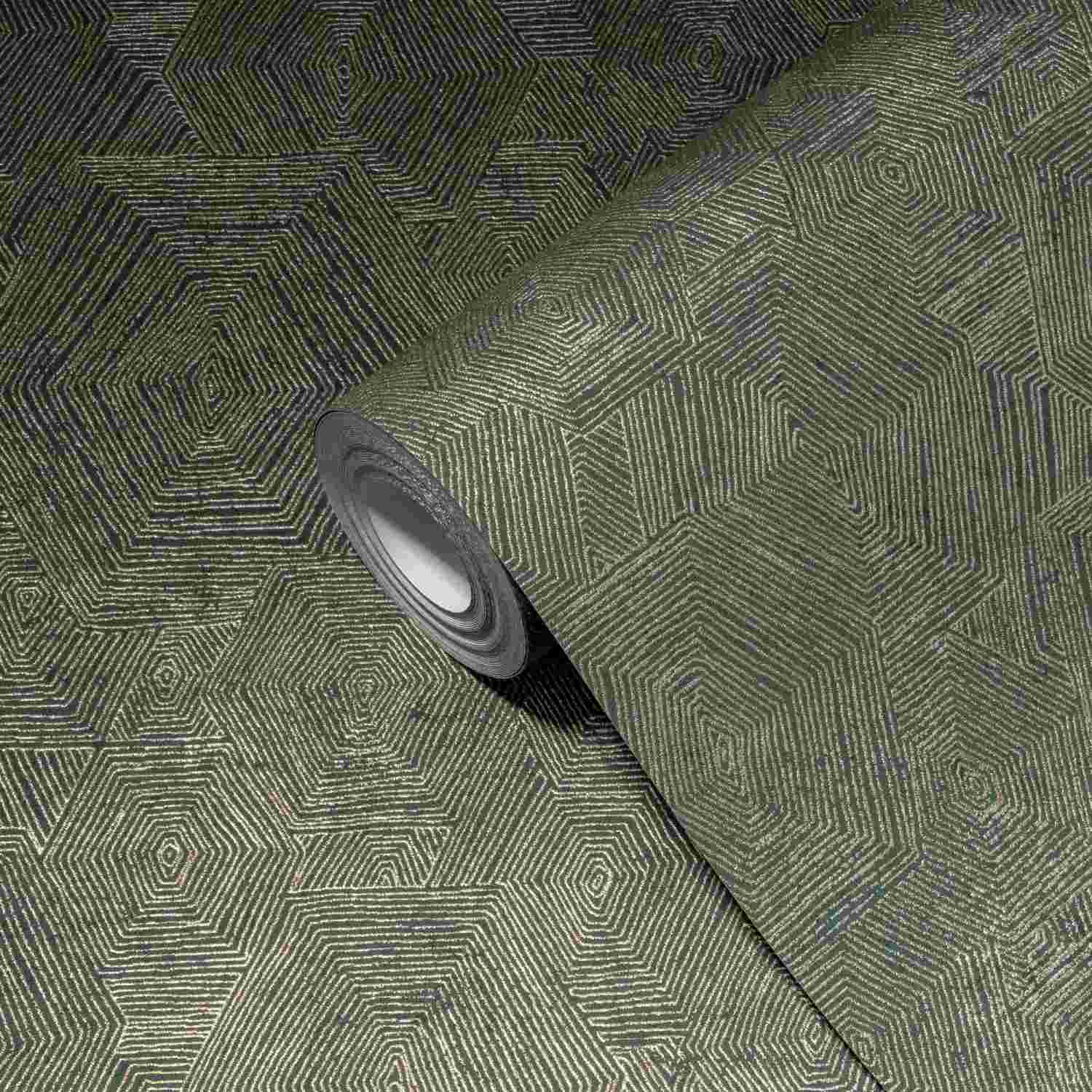 A.S. Creation | MY HOME. MY SPA. | 386983 | Vliestapete | Geometrisch | 0.53 x 10.05 m | Gold