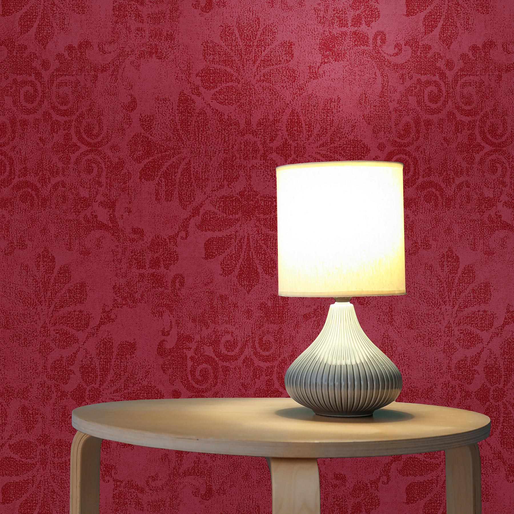 Tapete Barock Jacopo M1-No.2328 Vliestapete Rot Metallic Ornament Klassik Barocktapete