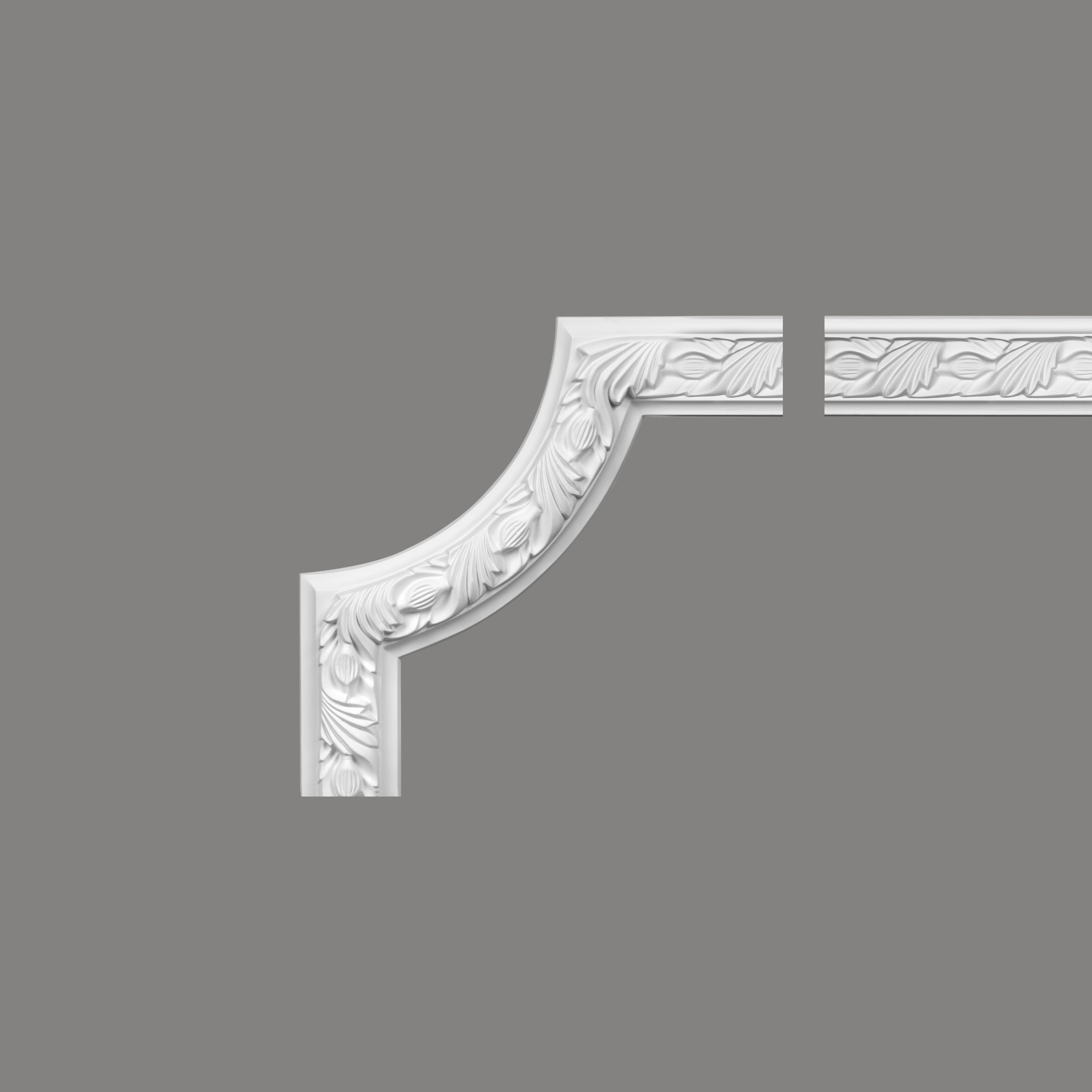 Mardom Eckstück für Wandleiste MDC258 Profoam 54 x 20 x 260 mm Weiß Stuckprofil Stuckleiste