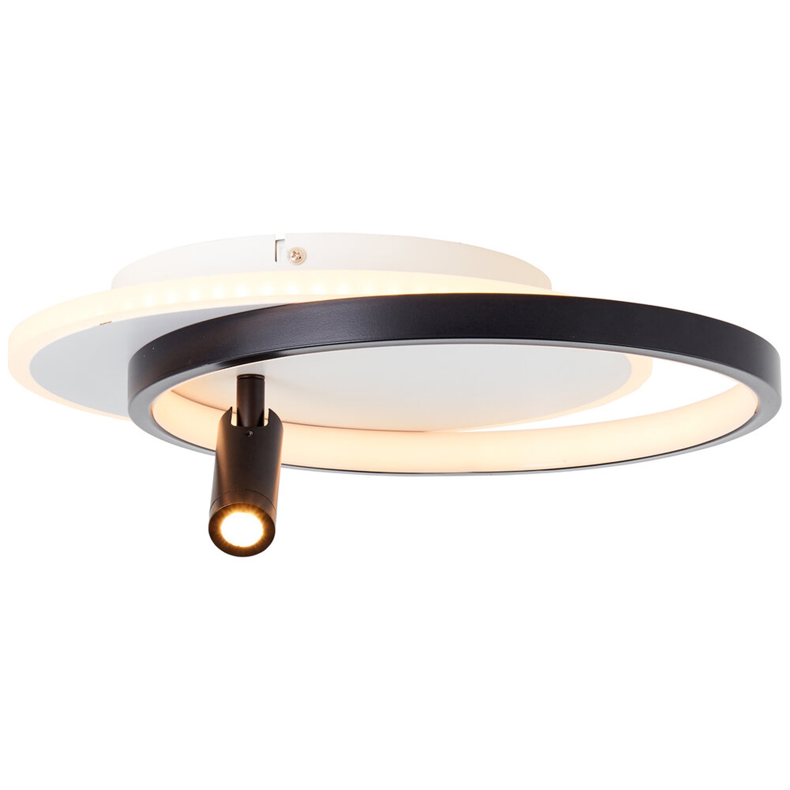 LED Deckenleuchte 14 x 35 x 29.5 cm Schwarz Metall Deckenlampe Modern Lichtfarbe: Warmweiß dimmbar