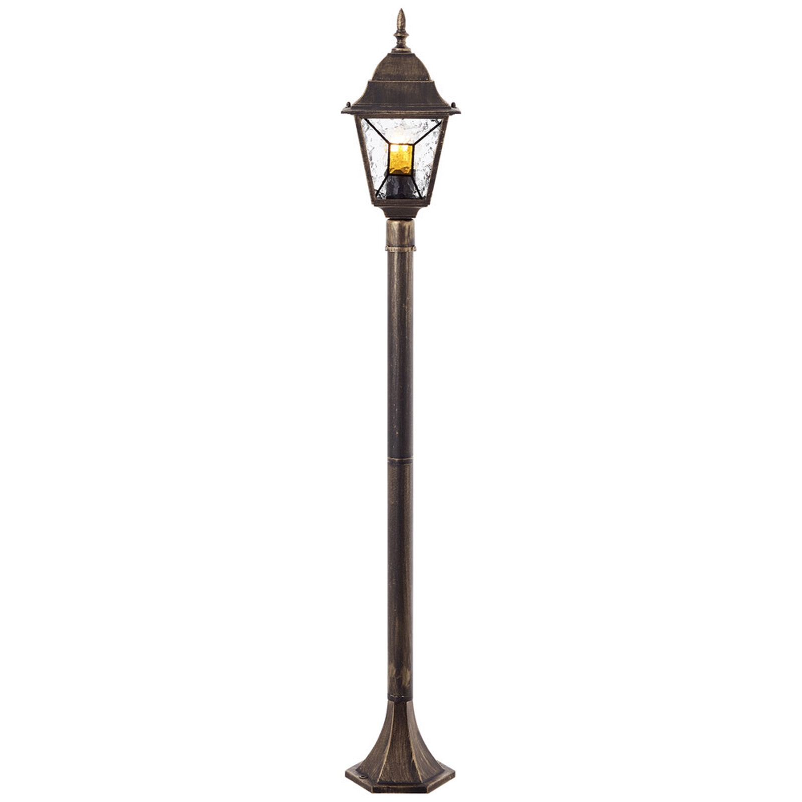 Stehleuchte 116 x 18 x 18 cm Gold Glas Stehlampe Vintage Harmonisch