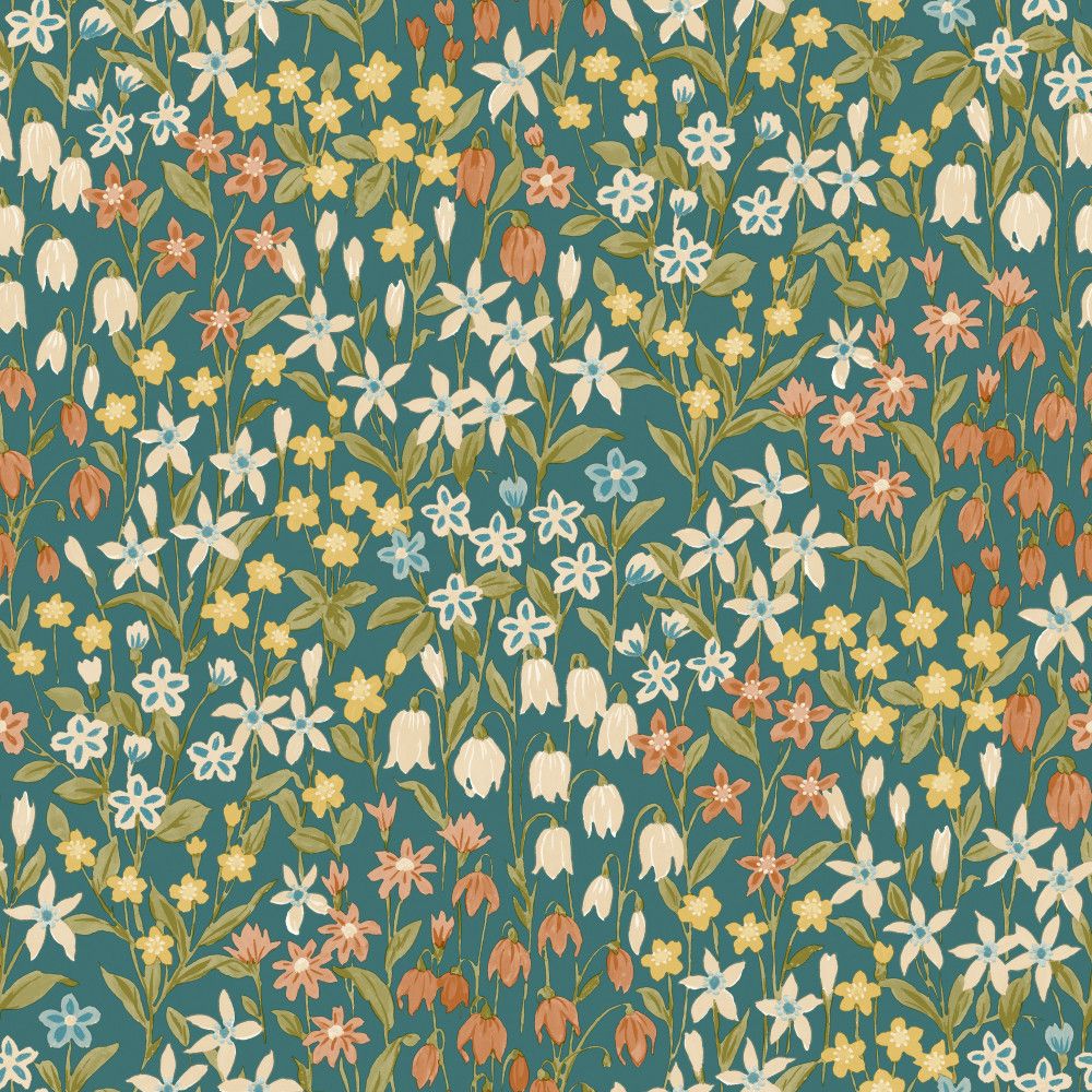 Grandeco | Ciara | A64103 | Vliestapete | Blumenoptik | 10.05 x 0.53 m | Bunt