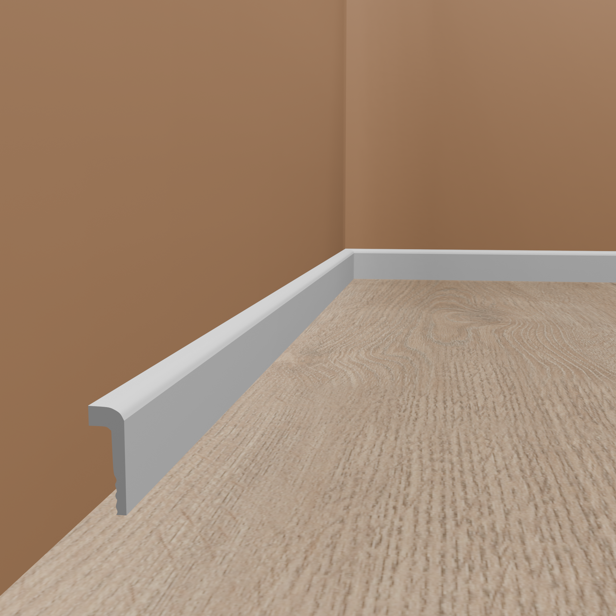 PROVISTON | Sockelleiste "NE005P" | 22 x 110 x 2000 mm | Satin Weiß | Fußleiste | Abdeckleiste