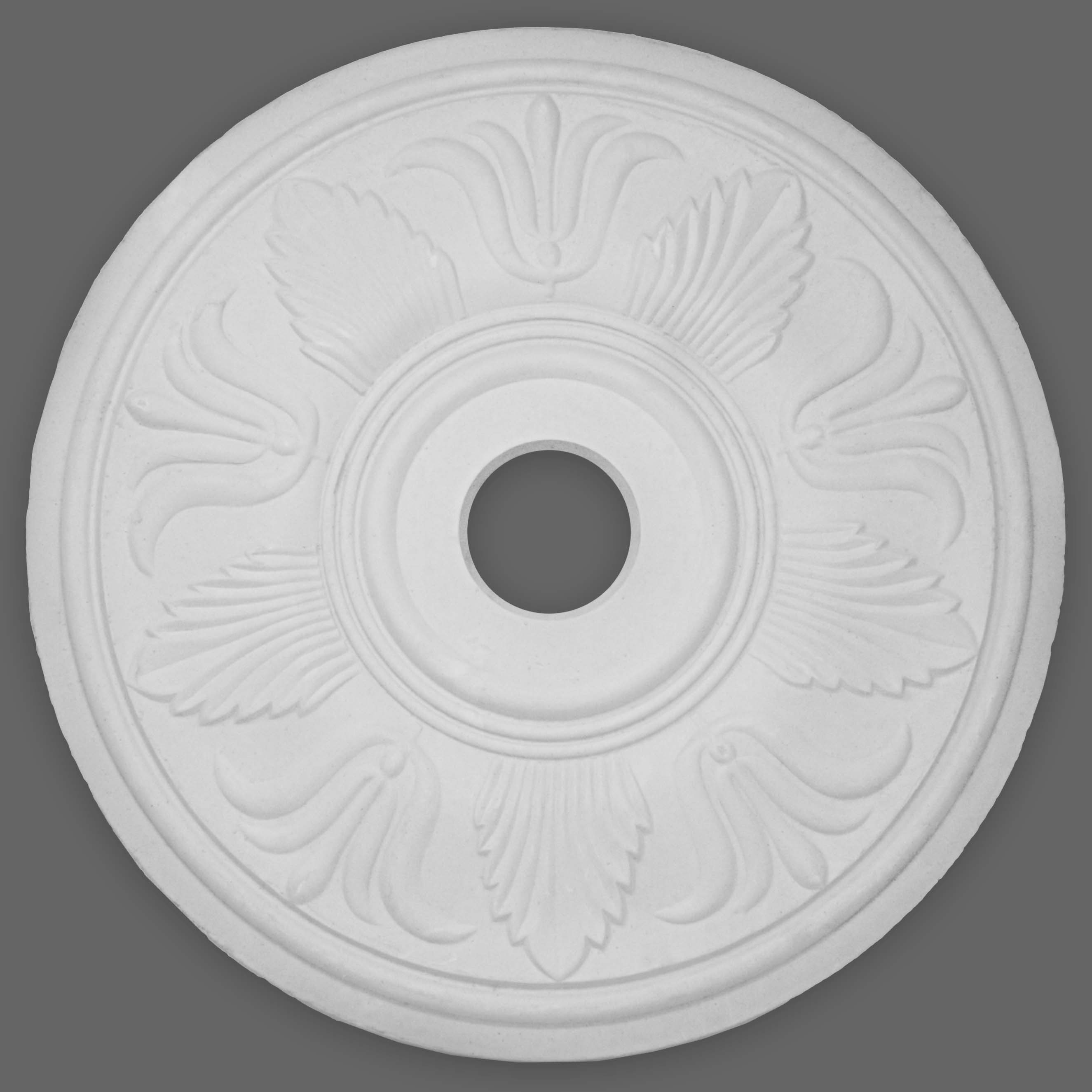 PROVISTON | Gips Rosette Swansea | Echter Gipsstuck | GipsØ52cm | Stuckrosette