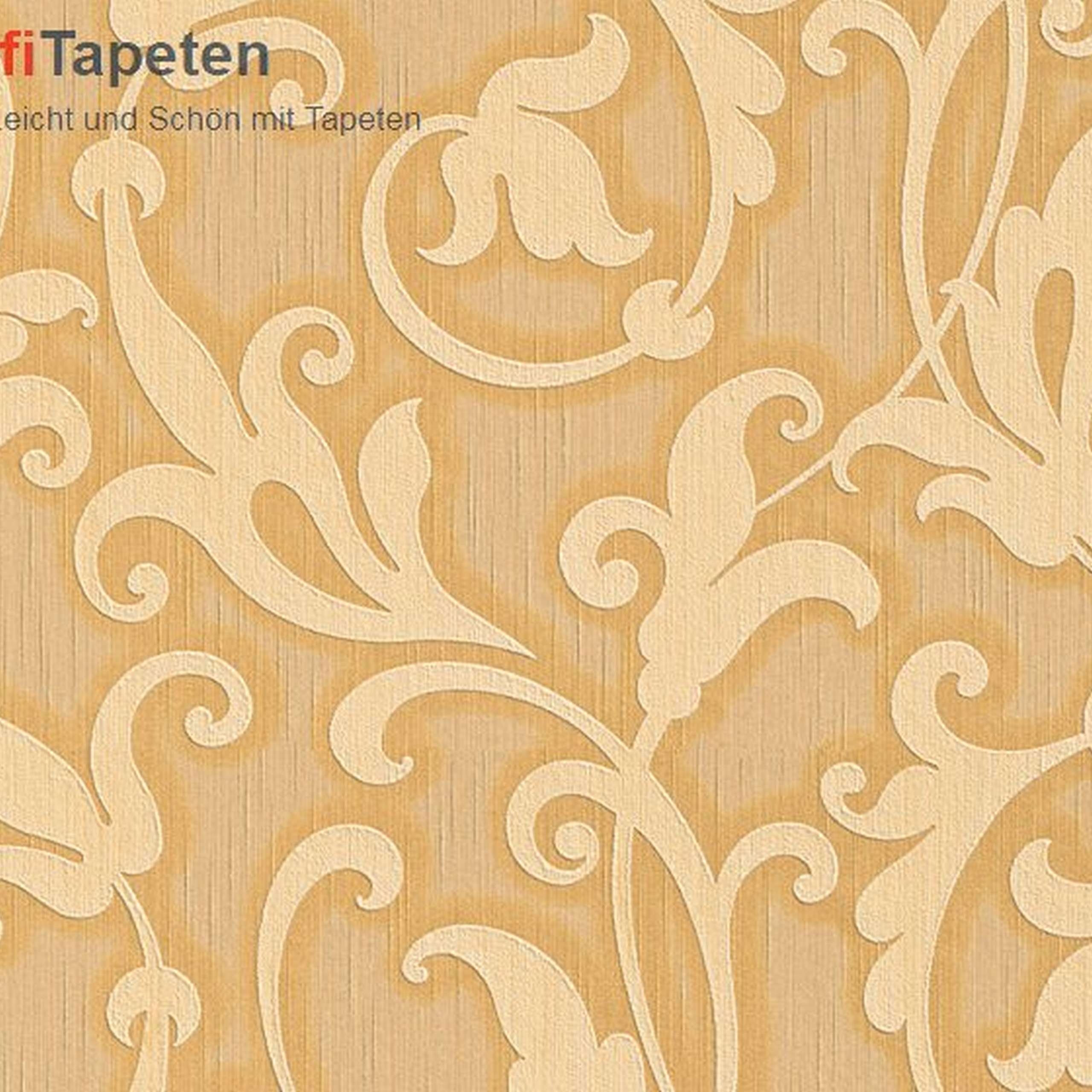 A.S. Creation | Tessuto | 954903 | Vliestapete | Blumenoptik | 0.53 x 10.05 m | Gelb