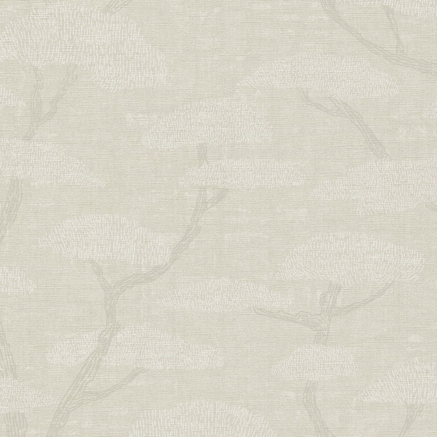 A.S. Creation | Nara | 387414 | Vliestapete | Bäume & Blätter | 10.05 x 0.53 m | Beige