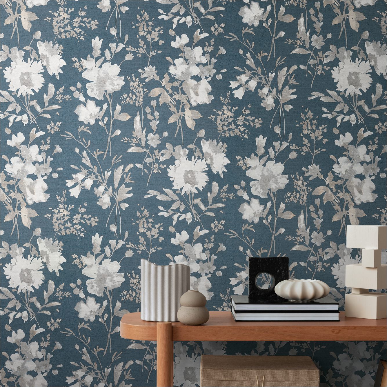 Vliestapete 790615 Blau Blumen Floral CosmoLiving by Cosmopolitan A.S. Creation