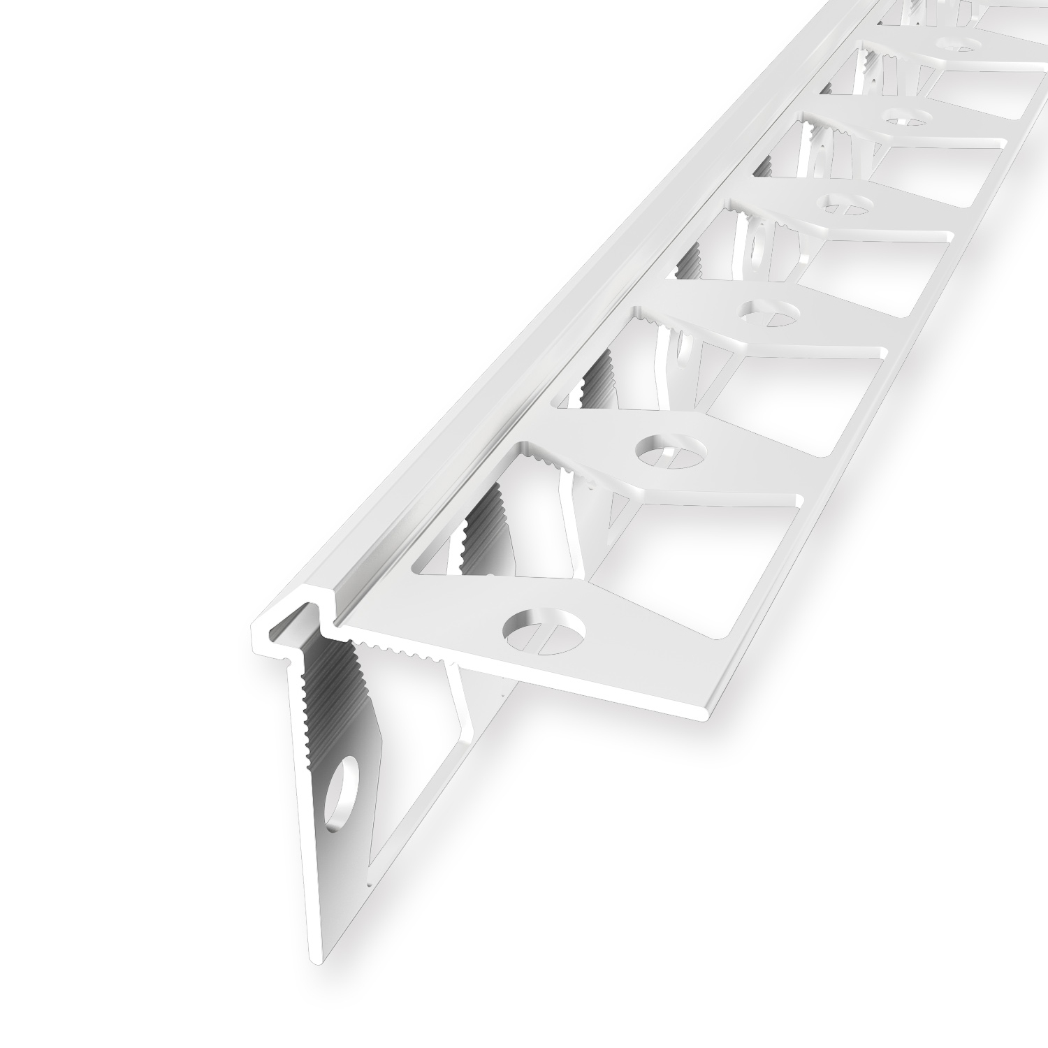 Wandprofil 25 x 25 x 2700 mm Einfasshöhe 2 mm Aluminium Tapetenprofil Glatt Küberit
