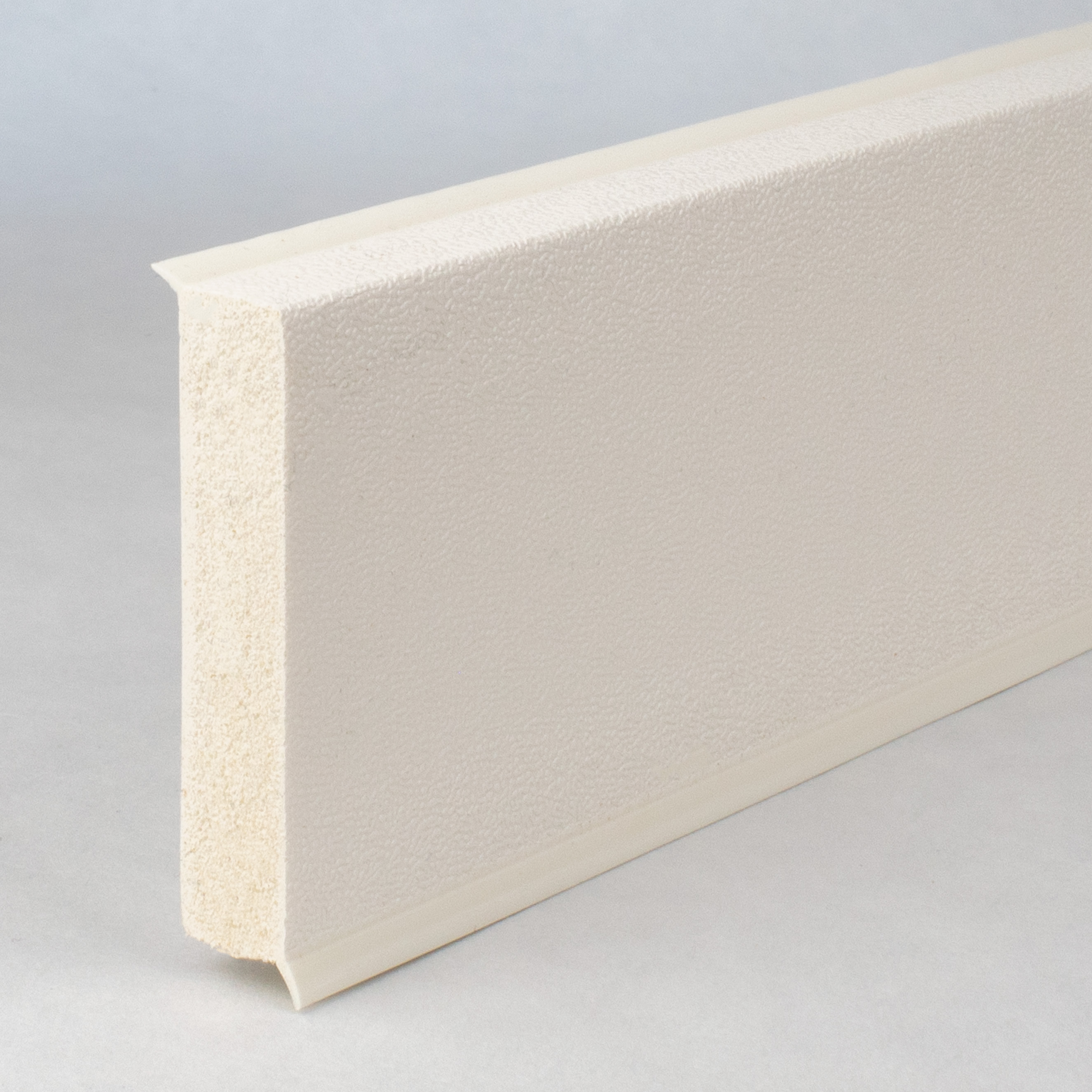 PVC Sockelleiste Hartschaum Fußleiste Monopoli 12 x 60 x 2500 mm genarbt versch. Farbe