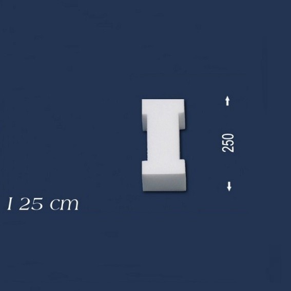 Deko Buchstabe I 250 mm Styropor Buchstabe 3D Buchstabe Weiß Wiesemann