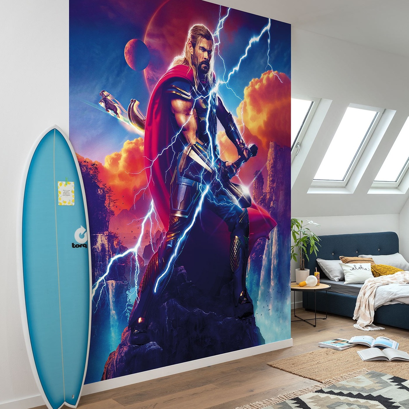 Komar Fototapete Marvel Thor Love and Thunder 250 x 200 cm Digitaldrucktapete Vlies Avengers Gott