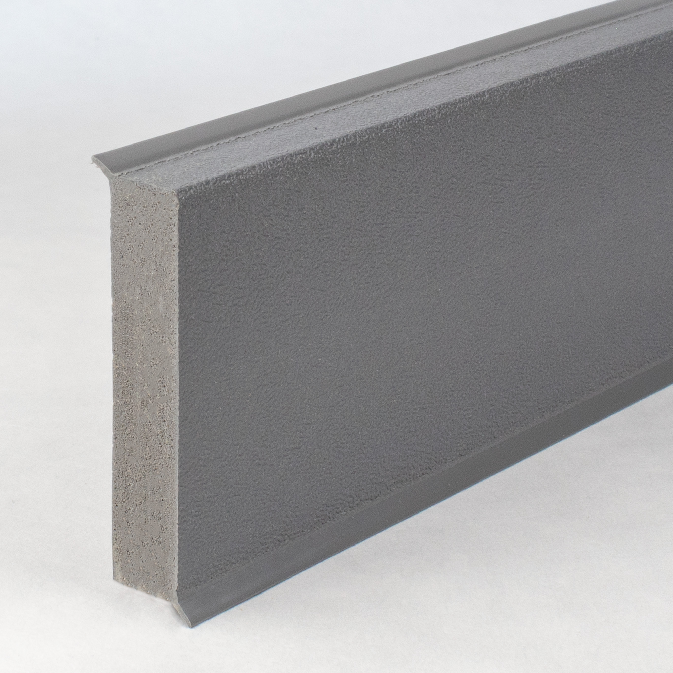 PVC Sockelleiste Hartschaum Fußleiste Monopoli 12 x 60 x 2500 mm genarbt versch. Farbe