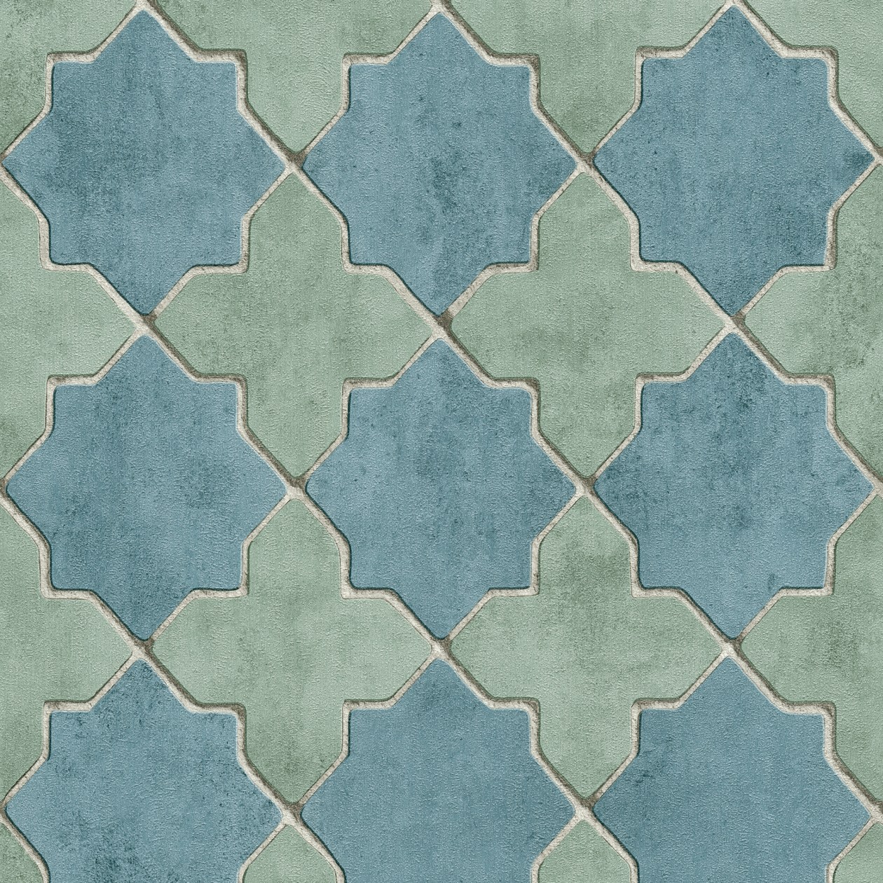 A.S. Creation | New Walls | 374214 | Vliestapete | Vintage | Retro | 0.53 x 10.05 m | Blau