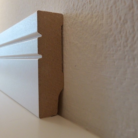 Sockelleiste "Rostock" MDF 16 x 58 x 2500 mm Weiß Modern by PROVISTON