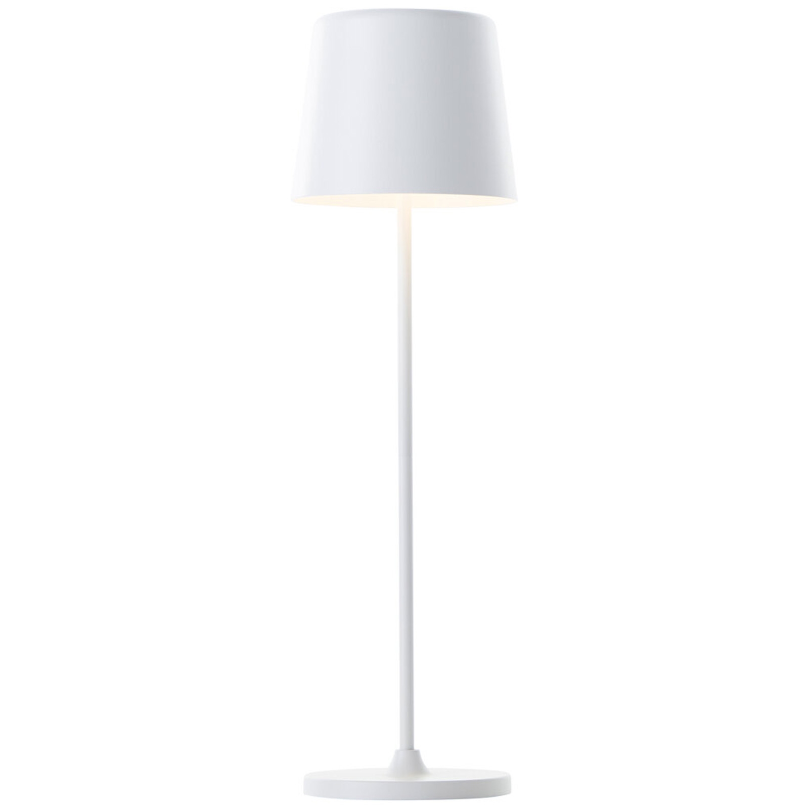 LED Tischleuchte 37 x 10 cm Weiss Metall Tischlampe Modern Basic Lichtfarbe: Warmweiß dimmbar