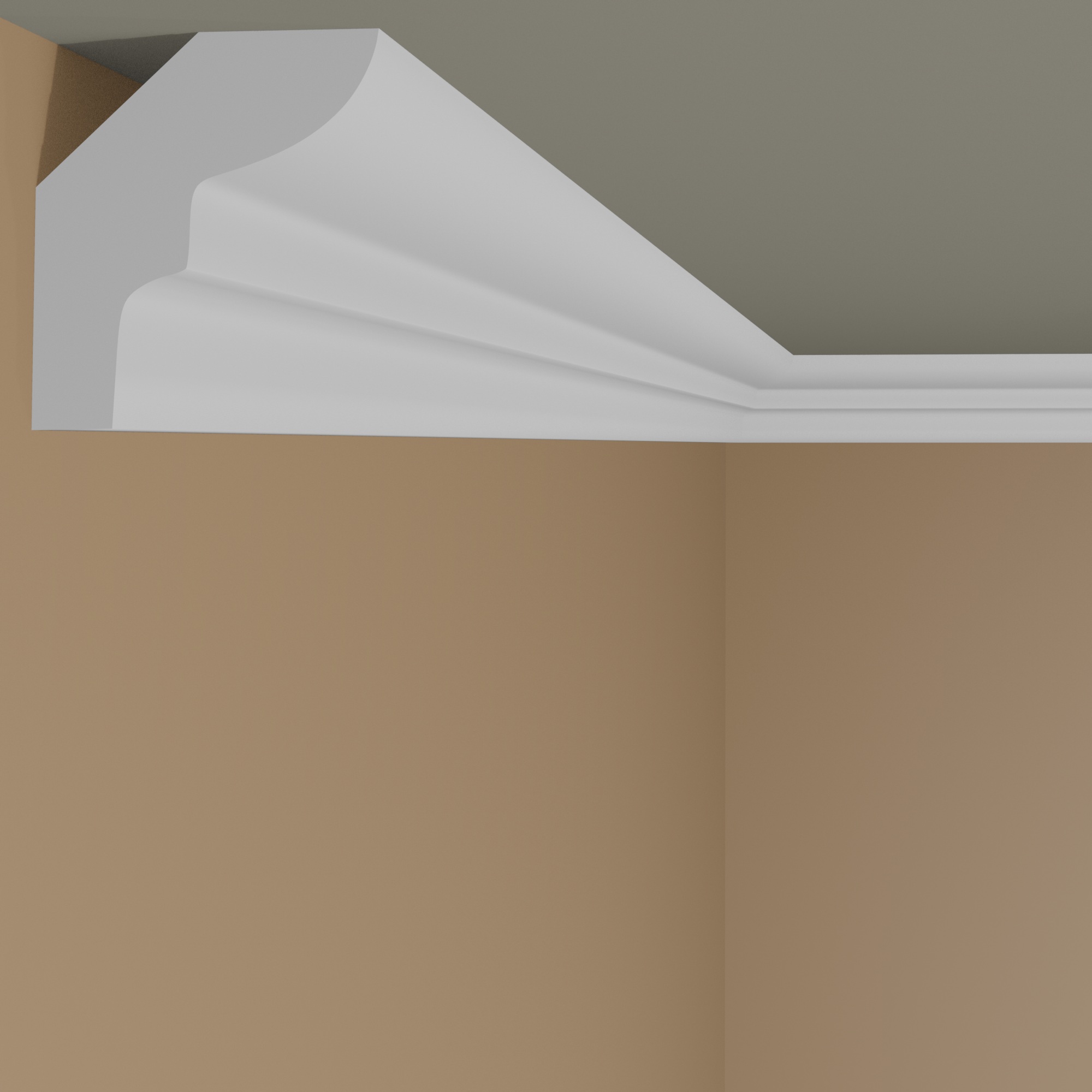 Elite Decor Stuckleiste P892| Polyurethan 25 x 15 x 2000 mm Styropor Deckenleiste Weiß